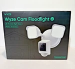 Wyze Wired Outdoor Wi-fi Floodlight V2 Home Security Camera 2K Video White. Fixed Price $67.99.