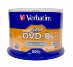 Verbatim Azo Dvd-r 16X 4.7GB Branded Logo 50 Pack Spindle 95101. Fixed Price $16.90.