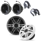 Clarion Premium Utv 6.5" Marine Speaker Bundle Including White & Gunmetal Spe.... Fixed Price $439.98.