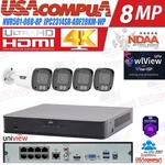 Uniview IP67 8-CH+4K Nvr Network 4X Bullet 4MP Ndaa Audio Camera Security Kit. Fixed Price $1917.40.