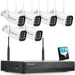 Wireless Wifi Outdoor 5MP Cctv Security Camera System 10CH 1TB Nvr Home Audio. Fixed Price $258.09.