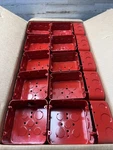 Of 25 Eaton Crouse-hinds TP556RED Square Fire Alarm Box; Steel, 4-11/16. Fixed Price $100.00.