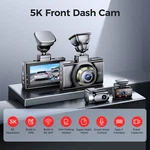 5K 3-CHANNEL Dash Front+rear+cabin Uhd Camera Wifi&gps App Night Vision. Fixed Price $59.99.