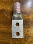 Lot Of 10, Burndy Lug 350 Kcmil, YA31L-2TC38, Red Die, 3/8 New Open Box. Fixed Price $175.00.