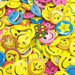 100 Pieces Smiley Face Pin, Mini Buttons Assorted. Fixed Price $17.58.