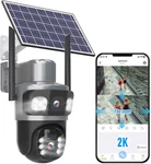 Wireless 2K 4MP Dual-lens Solar Security Camera With Night Vision & Ptz. Fixed Price $99.99.