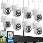 Camcamp Wifi Ptz Wireless Cctv Security System 16CH 4K Nvr Audio. Fixed Price $445.54.