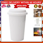 Deluxe 12OZ Insulated Ceramic Coffee Cup With Silicone Lid - Dishwasher Safe. Fixed Price $36.99.