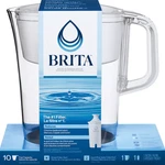 Brita 10-CUP Water Pitcher In White With 1-ELITE Filter, Bpa Free. Fixed Price $24.90.