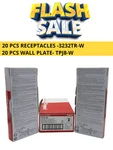 20 Pcs Legrand 3232TR Tamper Resistant Receptacles + TPJ8 Jumbo Wall Plates. Fixed Price $158.15.
