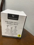 Wasserstein Adjustable Indoor/outdoor Mount - 3PACK, White Security Metal. Fixed Price $7.00.