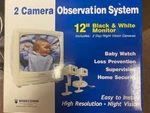 Wisecomm Owl Security System 12" B&w W/2 Wired Cameras Night Vision #OW1202 New.. Fixed Price $99.99.