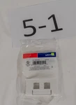 Leviton 49910-SW2 White 2-PORT Modular Furniture Faceplate With Id Window Nip. Fixed Price $9.45.