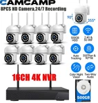 Camcamp 16CH 4K Nvr 8PC Ptz Wifi Wireless Security System Audio. Fixed Price $227.99.