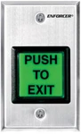 Seco-larm SD-7202GC-PEQ Square Illuminated Pushbutton Request-to-exit Plate. Fixed Price $25.88.