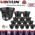 Vikylin Turret Poe 24H Full Color 5MP Wired Network Camera Mic Outdoor Black Lot. Fixed Price $297.82.