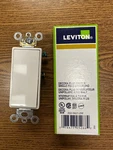 "10" Leviton 5621-2W White Single Pole Decora Plus Switch. Fixed Price $60.00.