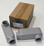 (qty 2) Eaton LB45 Crouse-hinds 1-1/4" Conduit Bodies Metallic Outlet Box. Fixed Price $22.95.