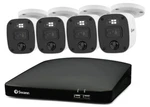 Swann Home 4-CAMERA 4-CHANNEL Hd Smart Security System With 64GB Sd Card Storage. Fixed Price $270.99.
