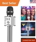 Portable Handheld Karaoke Microphone With Echo Control & High Sensitivity Sound. Fixed Price $39.59.