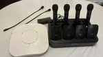 Clearone Uvhf Wireless System Includes Access Point, Dock, & 8 Microphones. Fixed Price $400.00.