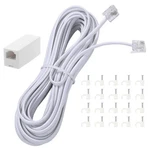 Ubramac 25FEET Long Telephone Extension Cord Cable Line 25FT, White. Fixed Price $14.72.