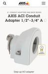 Axis Aci Conduit Adapter 1/2" 3/4" Part No. 5505-541. Lot Of 26. Fixed Price $30.00.