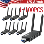 Usb 3.0 Wireless Wifi Adapter 1300MBPS Long Range Dongle Dual Band Network Lot. Fixed Price $568.99.