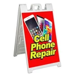 Cell Phone Repair Signicade 24X36 Frame Sidewalk Double Sided Technology. Fixed Price $167.15.