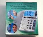 Sharper Image Talking Message Center 4 Mailbox - Alarm Clock & Timer Desk Stand. Fixed Price $18.95.
