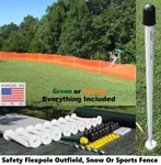 4'X50'/100'/150' Safety Flexpole Fence Snow Garden Baseball Outfield Crowd Contr. Fixed Price $329.49.