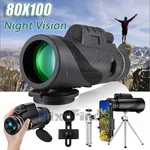 Day / Night Vision 80X100 Zoom Hd Monocular Starscope Telescope BAK4. Fixed Price $22.29.