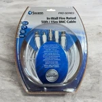 Swann SWPRO-15MFRC Pro-series In-wall Fire Rated 50FT/15M Bnc Cable New. Fixed Price $25.00.