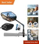 Adjustable Bicycle Rear View Mirror - Perfect For Commuters & Mountain Riders. Fixed Price $25.22.