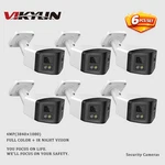 6 Pack Vikylin 4MP 180 Panoramic Dual Light Full Color Ir Led Bullet Ip Camera. Fixed Price $406.12.