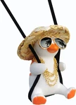 Swinging Duck Car Charm - Cute Rear View Mirror Pendant For Teens & Adults. Fixed Price $15.00.
