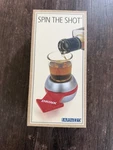 Barbuzzo Spin The Shot Party Drinking Game With 2 Oz Heavy Duty Glass Red Silver. Fixed Price $12.00.