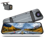 9.66'' 4K Mirror Front & Rear Dual Dash Camera With Touchscreen, Night Vision. Fixed Price $89.99.