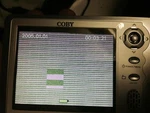 Defective Coby PMP3520 PMP-3520 20GB Hard Drive Screen Scramble Spins. Fixed Price $59.99.