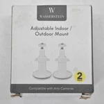 Wasserstein Adjustable Indoor/outdoor Mount 2 Pack White Security Metal For Wall. Fixed Price $13.98.