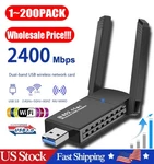 Usb 3.0 Wireless Wifi Adapter 1300MBPS Long Range Dongle Dual Band Network Lot. Fixed Price $1619.89.