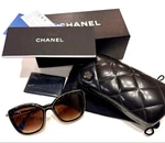 Chanel Coco Mark Matelasse Sunglasses Metal Plastic Frame 4238 Brown Case Boxed. Fixed Price $279.46.
