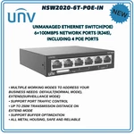Unv NSW2020-6T-POE-IN 4POE+ 2PORT Switch Uniview Surveillance Security Accessory. Fixed Price $89.99.