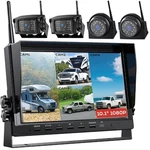 10" Wireless Quad Dvr Monitor Backup Camera For Rv Truck Trailer Bus Van Car. Fixed Price $139.00.