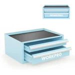 Workpro 12.5" Mini Tool Box W/2 Drawer Open Top Storage Small Metal Chest. Fixed Price $42.99.