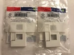 (2)LEVITON Hai 49910-SW2 2PRT Mod Furn Faceplate White. Fixed Price $11.00.